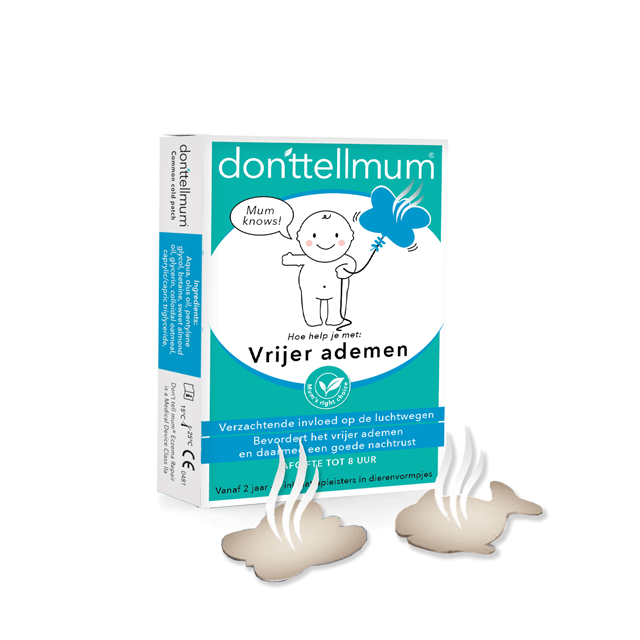 Inhalatiepleister donttellmum | 7 stuks | leuke dierenvorm